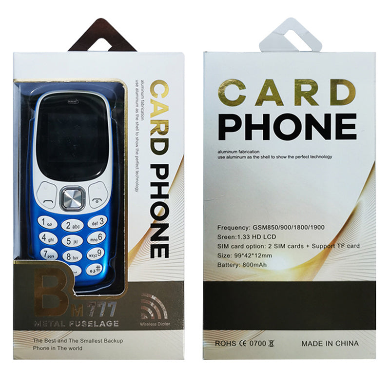 BM777 1.33-Inch Mini Dual SIM Standby Bar Phone BM777 1.33-Inch Mini Dual SIM Standby Bar Phone